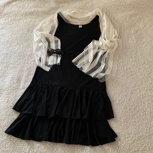 Cute Sleeveless Sheer Black Dress Size 16 WP. EUC